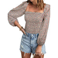 Women's Puff Long Sleeve Square Neck Tops by DailySale