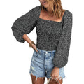 Women's Puff Long Sleeve Square Neck Tops by DailySale