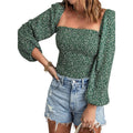 Women's Puff Long Sleeve Square Neck Tops by DailySale
