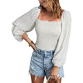 Women's Puff Long Sleeve Square Neck Tops by DailySale