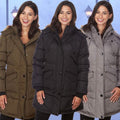 Women's Puffy Coat with Large Pockets and Faux Fur Hood by DailySale