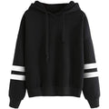 Women's Pullover Fleece Drop Shoulder Striped Hoodie by DailySale