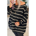 Women's Pullover Jumper Cable Knit Tunic Knitted Print Crew Neck by DailySale