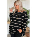 Women's Pullover Jumper Cable Knit Tunic Knitted Print Crew Neck by DailySale