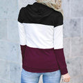 Women's Pullover Long Sleeve Fall Hoodies Color Block Tunics Loose Casual Sweatshirts by DailySale