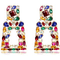 Women's Rhinestone Rectangle Drop Earrings by DailySale