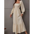 Women's Ruffle Autumn Winter Swing Midi Dress by DailySale