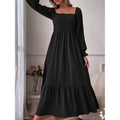 Women's Ruffle Autumn Winter Swing Midi Dress by DailySale