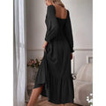 Women's Ruffle Autumn Winter Swing Midi Dress by DailySale
