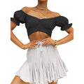 Women's Ruffle Short Sleeve Tie Shirt by DailySale