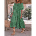 Women's Ruffled Patchwork Print Midi Dress by DailySale