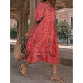 Women's Ruffled Patchwork Print Midi Dress by DailySale