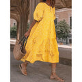 Women's Ruffled Patchwork Print Midi Dress by DailySale