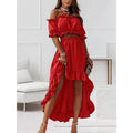 Women's Sexy Boho Solid Color Casual Dress Two Piece by DailySale