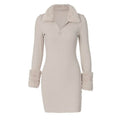 Women's Sheath Dress Long Sleeve Pure Color by DailySale