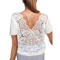 Women's Short Sleeve Back Lace Top Blouse by DailySale