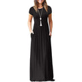 Women's Short Sleeve Loose Casual Long Dresses with Pockets by DailySale