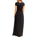 Women's Short Sleeve Loose Casual Long Dresses with Pockets by DailySale