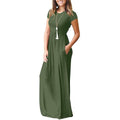 Women's Short Sleeve Loose Casual Long Dresses with Pockets by DailySale