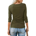Women's Short/Long Sleeve Henley Button up T Shirt Casual Basic Tops Blouse by DailySale