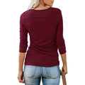Women's Short/Long Sleeve Henley Button up T Shirt Casual Basic Tops Blouse by DailySale