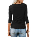 Women's Short/Long Sleeve Henley Button up T Shirt Casual Basic Tops Blouse by DailySale