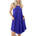 Women's Sleeveless Pockets Casual Swing T-Shirt Short Dresses by DailySale