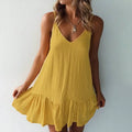 Women's Sleeveless Solid Color V-Neck Mini Dress by DailySale