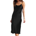 Women's Sleeveless Spaghetti Strap Satin Dress by DailySale