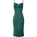 Women's Sleeveless Spaghetti Strap Satin Dress by DailySale