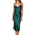 Women's Sleeveless Spaghetti Strap Satin Dress by DailySale
