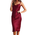 Women's Sleeveless Spaghetti Strap Satin Dress by DailySale