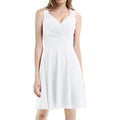 Women's Sleeveless Wrap V-Neck A-line Bridesmaid Cocktail Party Dress by DailySale