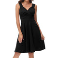 Women's Sleeveless Wrap V-Neck A-line Bridesmaid Cocktail Party Dress by DailySale