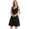 Women's Sleeveless Wrap V-Neck A-line Bridesmaid Cocktail Party Dress by DailySale