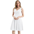 Women's Sleeveless Wrap V-Neck A-line Bridesmaid Cocktail Party Dress by DailySale