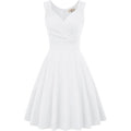 Women's Sleeveless Wrap V-Neck A-line Bridesmaid Cocktail Party Dress by DailySale