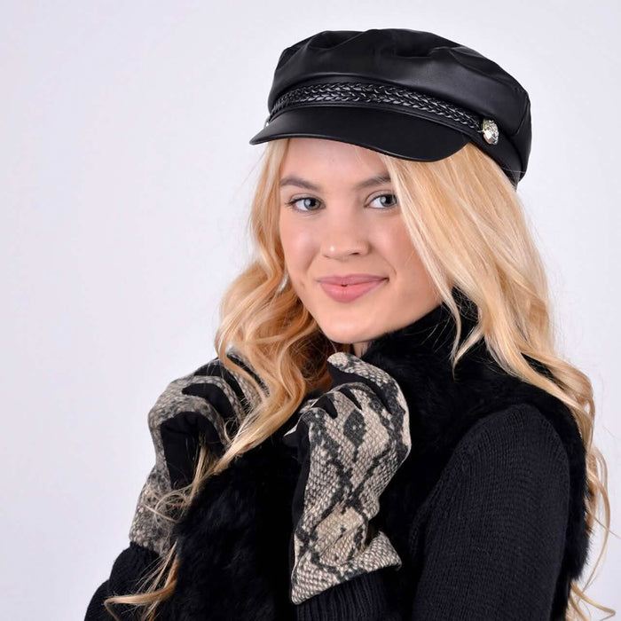 Women's Snakeskin Print Winter Touch Screen Gloves by DailySale
