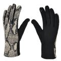 Women's Snakeskin Print Winter Touch Screen Gloves by DailySale