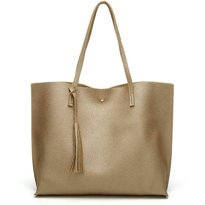 Women's Soft Faux Leather Tote Shoulder Bag by DailySale