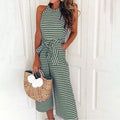 Women's Solid Color Crew Neck Casual Jumpsuit by DailySale