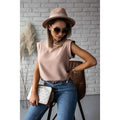 Women's Solid Color Patchwork Stand Collar Top by DailySale