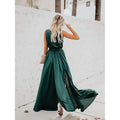 Women's Solid Color Slit Tie Maxi Dress by DailySale