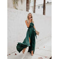 Women's Solid Color Slit Tie Maxi Dress by DailySale