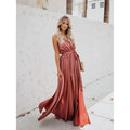 Women's Solid Color Slit Tie Maxi Dress by DailySale