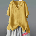Women's Solid Half Sleeve V Neck Shirt Top by DailySale