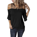 Womens Spaghetti Straps Cold Shoulder Shirts by DailySale