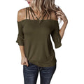 Womens Spaghetti Straps Cold Shoulder Shirts by DailySale