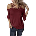 Womens Spaghetti Straps Cold Shoulder Shirts by DailySale