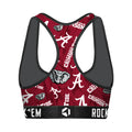Women's Sports Bra - Alabama Crimson Tide - Logo All-Over by Rock 'Em Socks